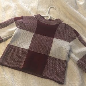 Red Buffalo Plaid Cropped Sweater